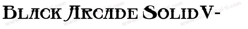 Black Arcade SolidV字体转换